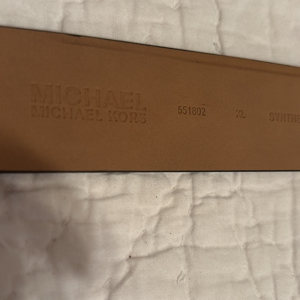 Michael Kors Dark Brown Belt with‎ Gold Chain Detail - Picture 4 of 6